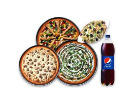 Pizza Plus Pakistan 2x Large Pizza, 1x Reg Pizza, 1x Chicken Pasta, 1x Drink 1.5 Ltr Lucky Plus Deal For Rs.2850/-image-1182